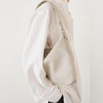 Massimo Dutti NWT  Nappa Leather‎ Bag With Double Strap In Cream Photo 1