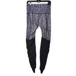 Lululemon Leggings Womens 10 Black Gray Heathered Stirrup High Rise Yoga Ruched Photo 3