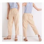 Madewell  Tapered Huston Pull-On Cropped Striped Pants Small Photo 1