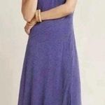 Maeve Anthropologie  Melanie Purple Knit Maxi Dress Size S Small Lace Back Photo 0