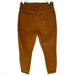 frame denim  Ali High Rise Coated Cigarette Jeans Coated Caramel Size 27 Photo 2