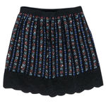 Club Monaco Black Multicolored Sequin Beaded A-Line Mini Skirt Scalloped Size 4 Photo 0