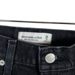 Abercrombie & Fitch High Rise Distressed Mom Jeans in Black Size 28 Photo 11