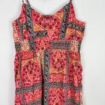 Old Navy  Maxi Dress XXL Pink Floral Patchwork Sundress Pockets Boho Hippie Photo 2