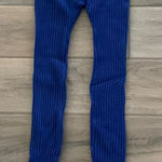 437  Blue ribbed stretch leggings Photo 0