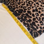Betsey Johnson blouse faux velvet long sleeve crewneck animal print size small Photo 1