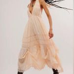 Free People  cream afternoon bustle halter maxi dress nwt large Photo 0