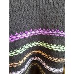 NVLT Striped Knit Sweater Pullover Crew Neck Cozy Casual Cute Medium‎ Black Photo 2