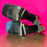 Two Lips Red Leather Square Toe Ankle Strap Pump Sz 40 Photo 7