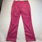 Judy Blue Judy‎ Blue Faux Leather Pants Hot Pink Tummy Control Straight Leg Size 15/32 Photo 8