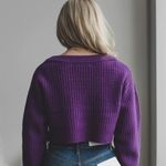 RE/DONE NWT  Boatneck Pullover‎ Sweater Size SMALL Purple REDONE 100% Wool Photo 1