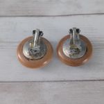Vintage Clip On Earrings Shades of Brown Large Chunky Statement Photo 7