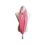 Geranium Pink Striped Cotton Infinity Scarf Y2K Colorful Winter Spring NEW Photo 3