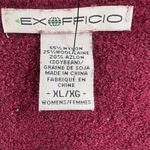 Exofficio Burgundy Chenille Pullover Sweater Scoop Neck Long Sleeve Womens XL Photo 4