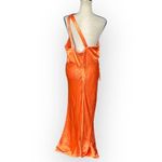 Bardot  Ambroise Asymmetric One Shoulder Dress Women's 12 Orange Maxi Slit NWT Photo 4