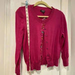 Apt. 9 NWT  Pink Embroidered Beaded Bedazzled Button Front Cardigan Size Small Photo 5