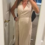 ROSETTA GETTY Beige Oatmeal Linen Blend Sleeveless V Photo 13