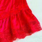 frankie's bikinis Hideaway Satin Midi Skirt in Cherry Photo 6