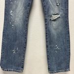 CAbi  100% BF Boyfriend Jeans Women's Sz 2 Mid Rise Distressed Blue Denim #5884‎ Photo 2
