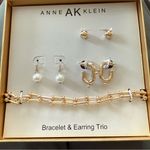 Anne Klein Gold Bracelet & Earring Trio Photo 0