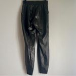 Spanx  Black Faux Leather High Rise Jogger Pants Size Small Photo 2