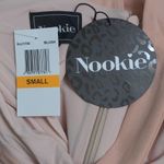 Nookie  Hermosa Midi Dress Blush Pink Ruffle Cross Bodycon S New Photo 9