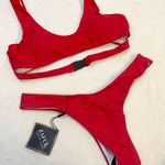 Zaful NWT Red Bikini With Clip Photo 0