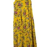 Boutique  Yellow & Pink Floral Sleeveless Maxi Dress S Photo 0