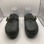 Crocs  cobbler buckle clogs women’s 9 leather mules black Photo 1