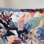 Prevett Colorful Abstract Print Front Zipper Sun Dress SZ Large Red Photo 6