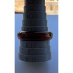 Vintage Tortoise Shell Lucite Bypass Bangle Bracelet Gold Metallic Stripes Sz 8” Brown Photo 5