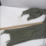 Free People  We The Free Maggie Jeans Distressed Ripped Green Frayed Hem Size 29 Photo 9