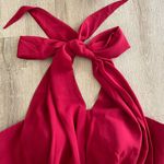 David's Bridal NWOT burgundy Halter Maxi Dress Size S Photo 3