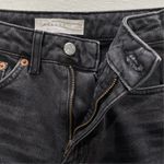 Topshop  Frayed Hem Cropped Straight Leg Jeans Washed Black Waist Size 25 Photo 11