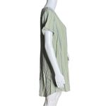 Cloth & Stone Dress Womens Medium Green Blue Striped Button Back Casual Everyday Photo 1