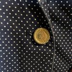 U.S. Polo Assn. Navy Polka Dot Blazer W/ Gold Buttons Green Lining Size L Office Photo 2