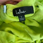 Lulus  Island Time Lime‎ Green ruffled midi dress beach vacation spring summer Photo 5