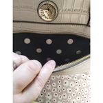 Anne Klein Faux Leather Bag Beige Neutral Handbag Gold Tone Hardware Purse Photo 2