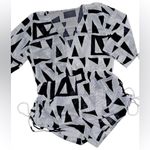 Geometric Black and White Bikini Set with Cover Photo 1