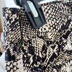 INC International Concepts Brown Tan Snakeskin Print Pocket Skirt Size 4 NWOT Photo 2