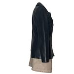 GOYA BARCELONA Black Leather Jacket Blazer Buttery Soft Lined Womens Size Medium Photo 2