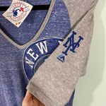 Majestic Women's MLB New York Mets Grey & Blue Raglan Graphics Tee Size M NWT Photo 6