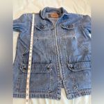 Liz Claiborne VTG 90s Petite Medium Liz Authentic Full Zip Denim Field Jacket Multiple Pockets Photo 3