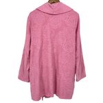 BERKSHIRE HOMEWEAR Embossed Spa Knit Cascading Cardigan Topper Pink Size Medium Photo 1