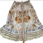 Sundance print lace trim victorian style skirt size small Photo 5