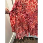 Free People FP Intimately Forever Yours Smocked Slip Dress Red Floral Maxi Dress Medium M Photo 6