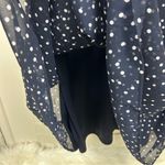 DKNY Navy White Polka Dot Midi Dress Size 14 Photo 8