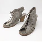 Paul Green Cosmo Leather Peep Toe Lace Up Sandal Bootie Heels shoes metallic 7.5 Photo 36