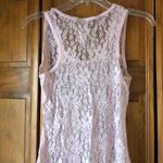 Eyeshadow NWT Y2K Light Pink Lace Razorback Tank Top Medium Photo 2
