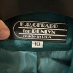 Vintage E.R. GERARD for RENLYN Teal Blazer Jacket Women’s Size 10 Gold Button Blue Photo 11